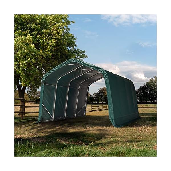 TOOLPORT Box Cavalli 3,3x6 m, Robusto Telo Verde in PVC ca. 550g/m², Protezione per Cavalli, Pecore, Riparo per Animali Marca: TOOLPORT TOOLPORT Box Cavalli 3,3x6 m, Robusto Telo Verde in PVC ca. 550g/m², Protezione per Cavalli, Pecore, Riparo per Animali