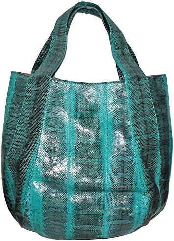 Beirn Jenna Watersnake Tote (Dark Turquoise)