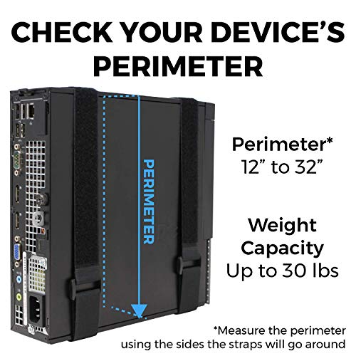 HumanCentric Adjustable SFF Computer and Micro CPU Wall Mount PC Desktop Tower Holder with