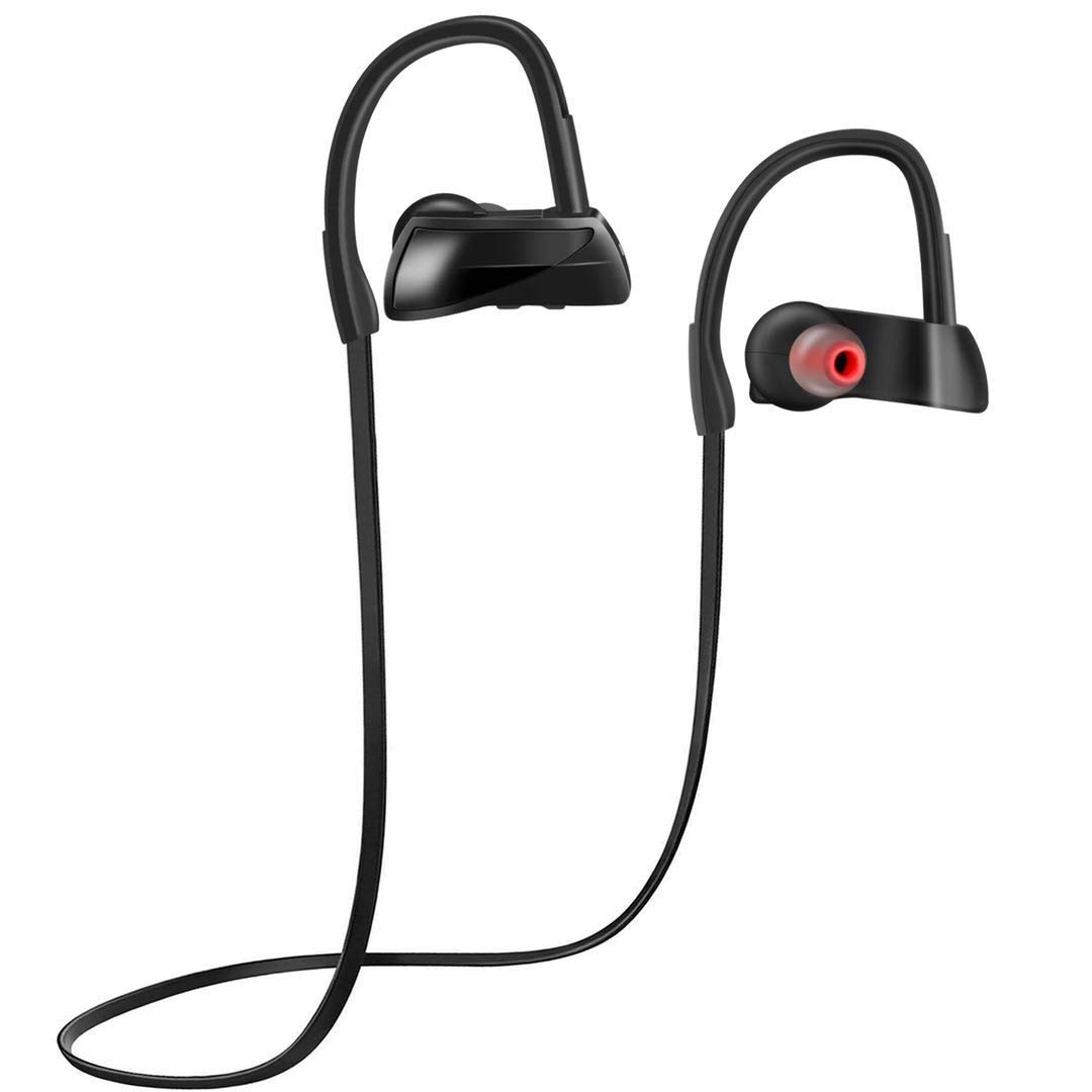 LEVREA Wireless Bluetooth Headphones Waterproof IPX7, Rechargeable HiFi Stereo Earbud Earphones with Mic, Working More Than 6 Hours