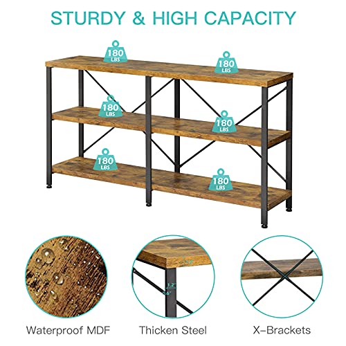QEEIG Farmhouse Console Table 55" Extra Long Sofa Tables for Entryway