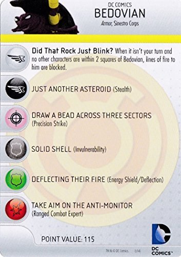 Heroclix DC War of Light #019 Bedovian Figure Complete with Character Card
