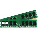 Crucial 4GB Kit (2GBx2) DDR2 800MHz (PC2-6400) CL6 Unbuffered UDIMM 240-Pin Desktop Memory CT2KIT25664AA800 / CT2CP25664AA800