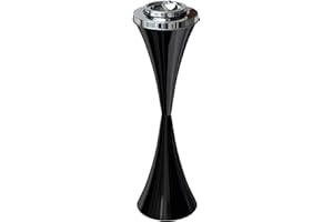 SANGFOR Floor Standing Ashtray with Lid 24 Inches High Standing Ashtray Outdoor Windproof Cigar Butt Ashtray Detachable Ashtray Stand Easy to Clean Tall Ashtray Stable Ashtray for Outdoor or Indoor Use Black