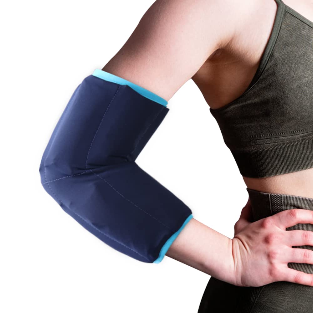 Photo 1 of Hilph Elbow Ice Pack Cold Compress Sleeve for Tendonitis and Tennis Elbow, Reusable Wearable Elbow Ice Gel Wrap Golfers Arm Ice Pack for Sport Injuries, Pain Relief, Bursitis (Medium)