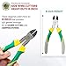 Berrylion Professional Pliers Heavy Duty 8-Inch Wire Cutter. Diagonal Cutting Pliers | This Dike and Side Cutter Provides Easy Flush Cutting | Cut Thick Material Easy | Safety Treated and Anti Slip