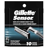 Gillette Sensor Men's Razor Blade Refills, 10 Count, Mens Razors/Blades