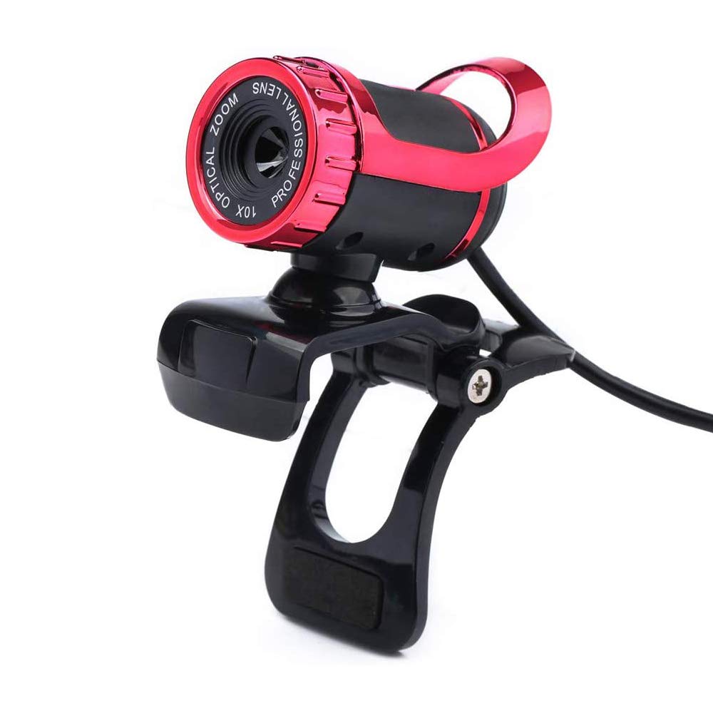 Jia Hu 1 Piece Webcam With Red Microphone HD Camera Small USB Webcam With Sound absorbing Microphone