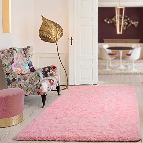 Pacapet-Fluffy-Area-Rugs-Pink-Shag-Rug-for-Girls-Bedroom-Plush-Furry-Rugs-for-Living-Room-Fuzzy-Carpet-for-Kids-Room-Nursery-Home-Decor-4-x-59-Feet