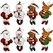 8 Pack Christmas Tree Decorations Ornaments Set,Christmas Tree Pendant Plush Snowman Santa Claus Polar Bear Elk Hanging Christmas Tree Decoration Pendants for Xmas Home Party Holiday Decorative