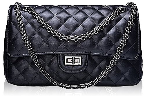 Avber-Quilted-Crossbody-Handbag-Womens-Handbags-with-Metal-Chain-Strap-Black