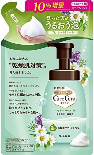 ケアセラ(CareCera) 泡の高保湿ボディウォッシュ つめかえ用 ボディソープ ボタニカルフラワーの香り 385ml(10% 増量)