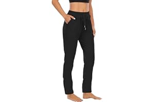 Yoga Pants Women High Waist Straight Leg Joggers Lightweight Hiking Casual Athletic Workout Trousers with Pockets