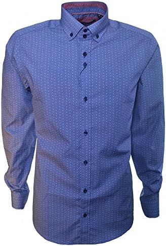 Guide London Men's Blue Long Sleeve Shirt L