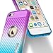 NageBee iPod Touch 7 Case, iPod Touch 5/6 Case with Tempered Glass Screen Protector, Frost Clear [Carbon Fiber] Ultra Slim Soft TPU Cover Case for iPod Touch 7th/6th/5th Generation -Purple/Blue