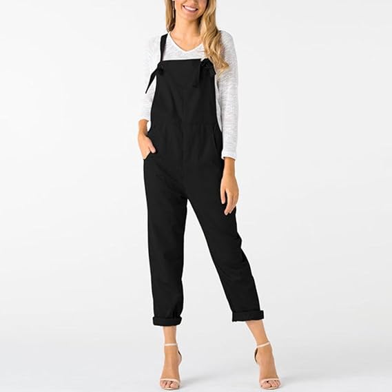 loose black dungarees