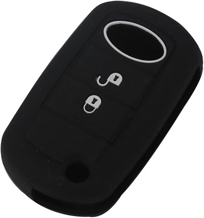 Happyit Black Silicone Car Key Fob Case Cover for Land Rover LR3 Discovery Sport