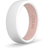 Enso Rings Dual Tone Silicone Wedding Ring – Two Tone Hypoallergenic Wedding Band – Comfortable Band for Active Lifestyle - Medical Grade Silicone – 1.75mm Thick Unisex Band