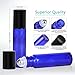 Mavogel 12,10ml Roller Bottles for Essential Oils - Cobalt Blue, Glass with Stainless Steel Roller Balls (3 Extra Roller Balls, 30 Pieces Labels, Opener, Funnel, Dropper, Brush Included)