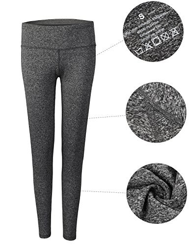 YIDAINLINE Women\'s Ankle Leggings Tummy Control Workout Running Fitness Yoga Pants Ankle Tights(X-Large,Dark Gray)