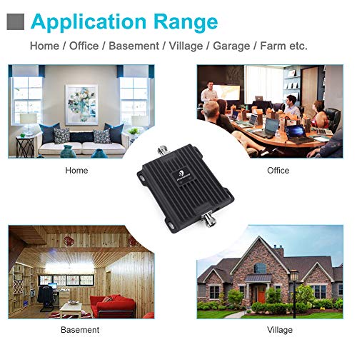 Cell Phone Signal Booster for Home and Office - Boost 4G LTE Data for Verizon AT&T and T-Mobile - 65dB Dual Band 700MHz Band 12/17/13 Cellular Repeater kit with High Gain Panel/Yagi Antennas