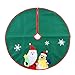 Ohuhu Santa and Reindeer Christmas Tree Skirt, 36-Inch, Green
