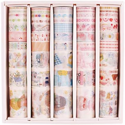 Lychii 100 Rolls of Washi Tape Set, Decorative Tape, Collection for Crafts, Embellishes Journals, Planners, Cards and Scrapbooking