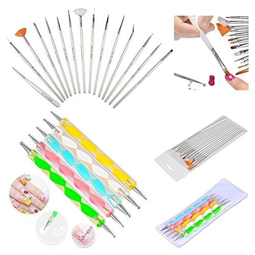 Buy 20Pcs Beauty Popular Nail Art Design Brush Pen Set Dotting Tool