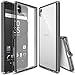 Ringke Fusion Compatible with Xperia Z5 Premium Case Crystal Clear PC Back TPU Bumper w/Screen Protector Drop Protection, Shock Absorption Technology Attached Dust Cap - Smoke Black