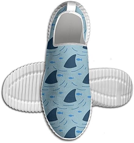 Shark Fin In Water Waves Unisex Lightweight Casual Athletic Comfortable Running Shoes Sneakers 42