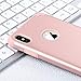 ULAK iPhone X Case for Girls, iPhone Xs Case, Slim Hybrid Protective Soft Rubber & Silicone Hard PC Back Cover Dual Layer Shock Absorption Cover for Apple iPhone X/Xs 5.8 inch, Rose Gold