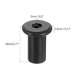 uxcell M8 T-Nuts, 20pcs Carbon Steel Hex Socket