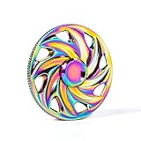 Opard Tri Rainbow Fidget Spinner R188 Central Bearing Colorful for Child and Adult (Zinc Alloy Whirlwind)