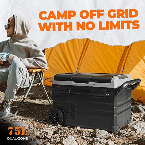 Portable Refrigerator 12V Battery Operated Camping Fridge, OffGrid
