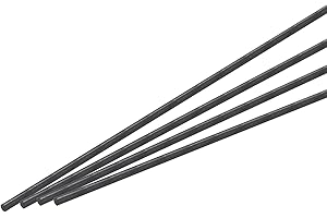 MECCANIXITY Carbon Fiber Rod, 2mm x 400mm Carbon Rod Bar for RC Airplane DIY Craft Kite Wing Tube Quadcopter Arm Repair Pack of 20