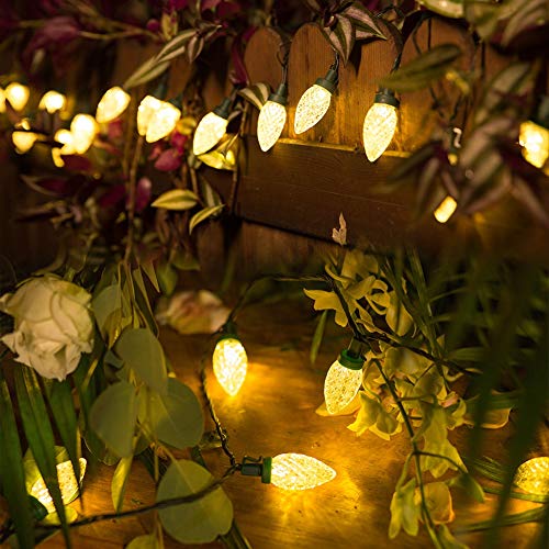 Twinkle Star C9 Christmas String Lights, 50 LED 33ft Outdoor Fairy Lights with 29V Safe Adaptor, Ext - //coolthings.us