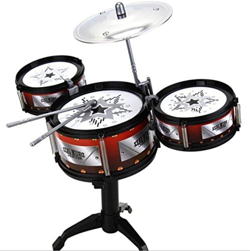 Blackjill Simulation Drum Equipment Boys Girls Best Toy Develop a Sense of Music Metal Red Hatchimals 3-Piece Kids / Junior Drum Set with Adjustable Throne, Cymbal, Pedal & Drumsticks,