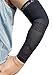 BeVisible Sports Arm Compression Sleeves For Men & Women With UV Sun Protection Cover - 1 Pair