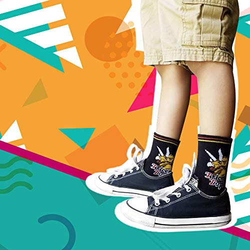 Tiny Captain Boy Dinosaur Socks 47 Year Old Boys Crew Cotton Sock Age 5 Gift (Medium, Green