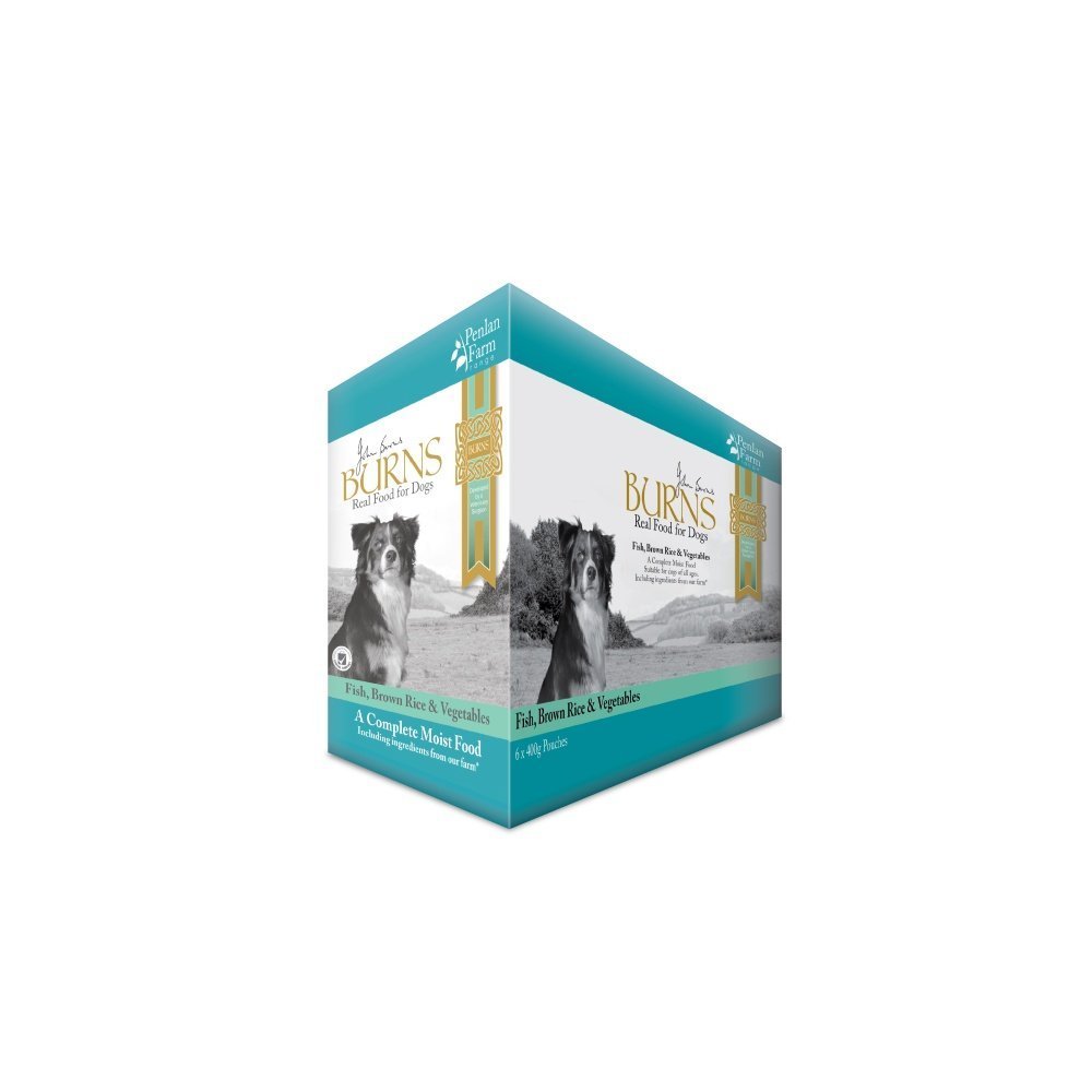 Burns Pet Nutrition Hypoallergenic Complete Wet Food Adult Dog Penlan Pouch Fish Brown Rice & Vegetables 6x400 g