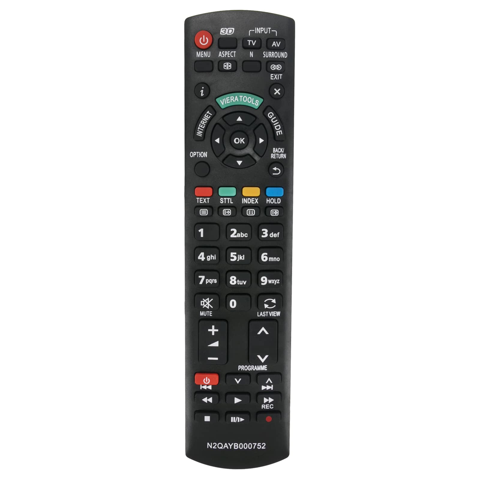 N2QAYB000752 Replacement Remote Control fit for Panasonic LCD TV TX-L32ETW5 TX-L37ETW5 TX-L42ETW5 TX-L47ETW5 TX-L55ETW5