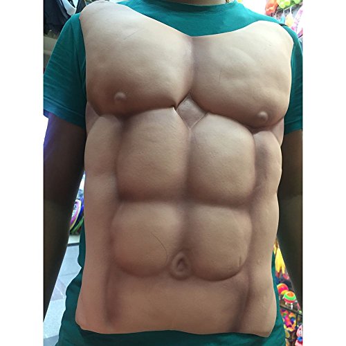 Wingbind Halloween Props Cosplay Makeup Halloween Funny Dress Fake Muscle Fake Chest Muscle Fake Breast Joke Costume Halloween Prank Gifts