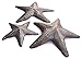 Starfish, Set of 3, Sea Life Nautical Home Decor, Recycled Wall Art 8x8 and 5x5 Inches, Haitian, Decorative, Plaque