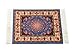 Set of 4 Rug Table Coasters – Oriental Design Fabric Carpet Drink Mats (Blue Patter)