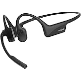 OpenComm2 2025 Upgrade - Open-Ear Bone Conduction Headphones, Wireless Bluetooth Headset with Noise Canceling Mic & Mute Button for Work Calls and Meetings, 16 Hour Talk Time for Mobile & PC - C120