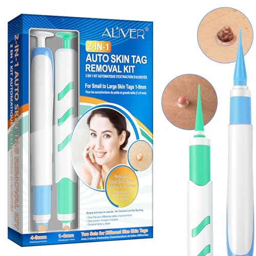 2 Size Automatic Removal Pen Set, Effective, Painless, Easy And Safe For Small To Large Size Warts And Moles (1-9 MM)