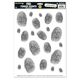 Beistle Fingerprints Peel 'N Place Sheet, 12 by 17-Inch, Black/White