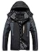 4How Mens Water Resistant Ski Jacket Hooded Outdoor Fleece Coat