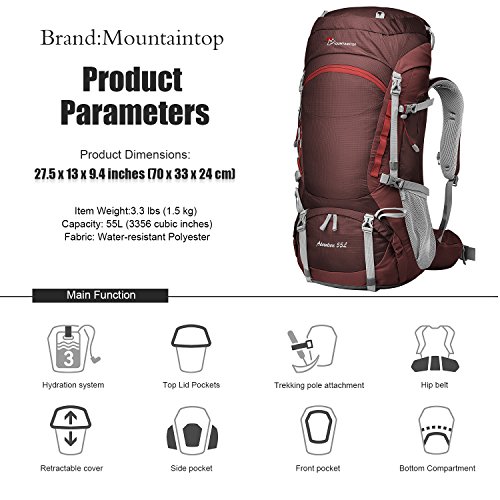 mountaintop 55l backpack