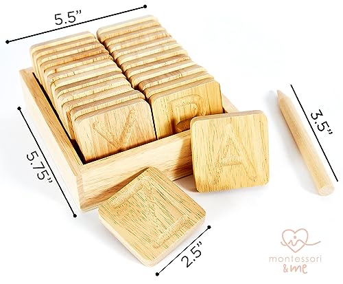 Wooden Alphabet Tracing Boards - Preschool Letter Formation - Montessori Alphabet Letters